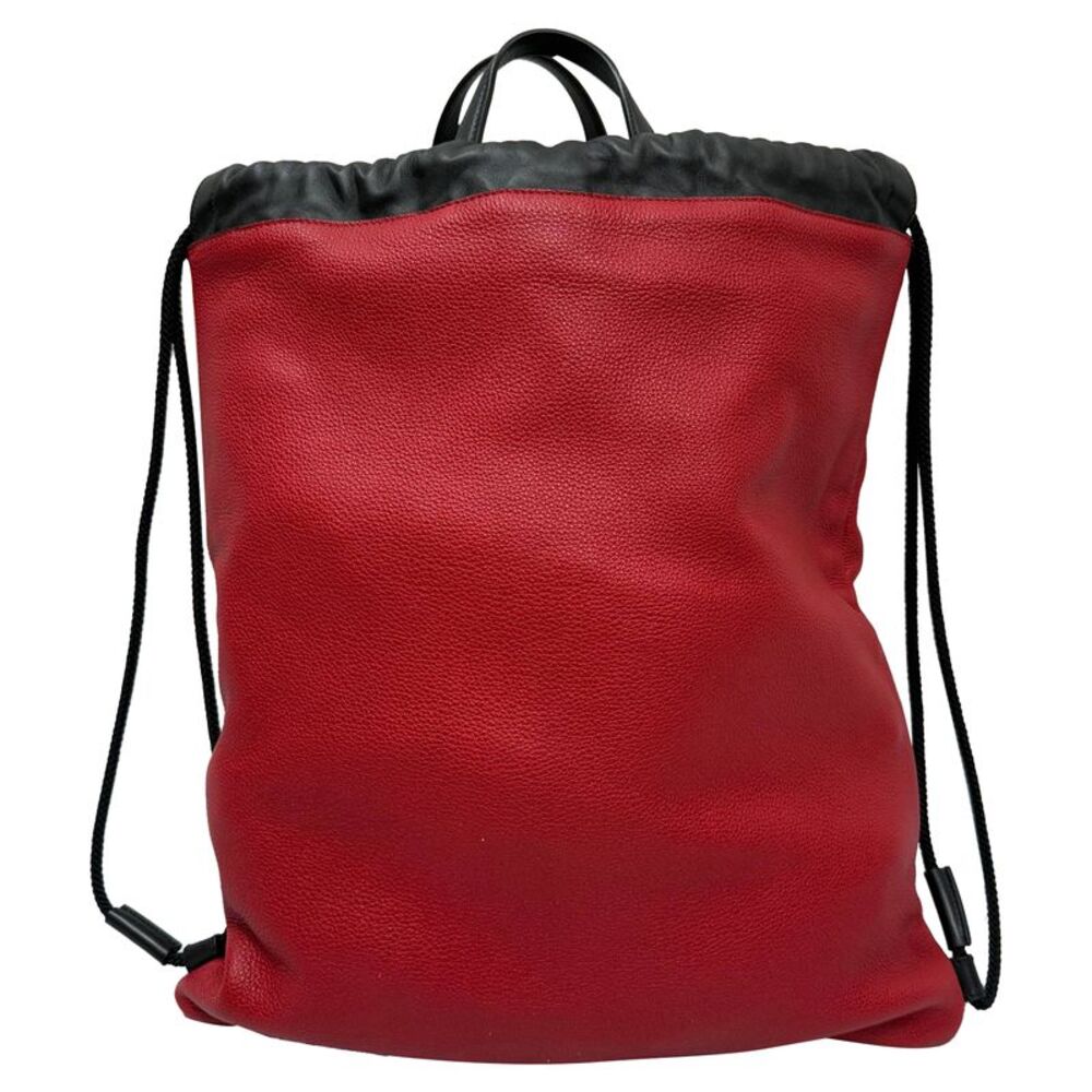 Gucci Web Logo Printed Drawstring Backpack In Red… - image 6